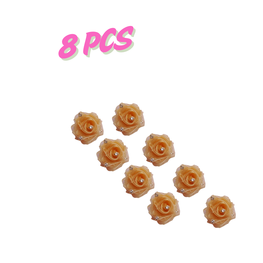 Organza Flower Clips